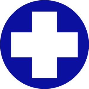 Littleton Equine Medical Center reverse cross circle icon